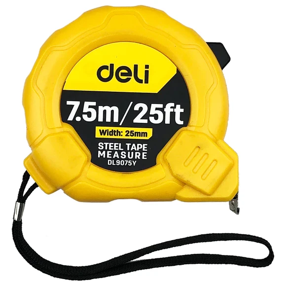 Deli 7.5m/25FTx25mm Measuring Tape EDL9075Y