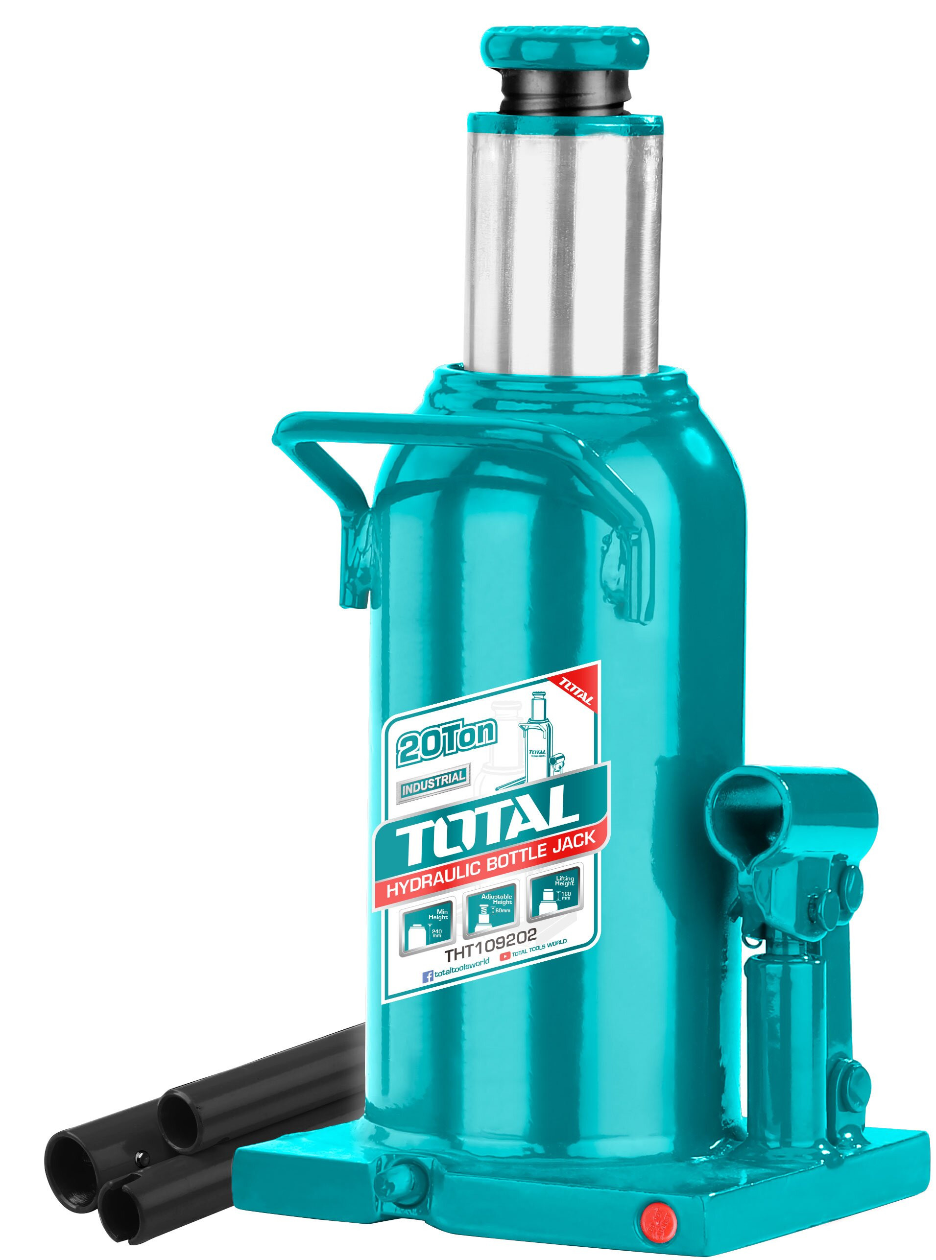 Total 20ton Hydraulic Bottle Jack THT109202