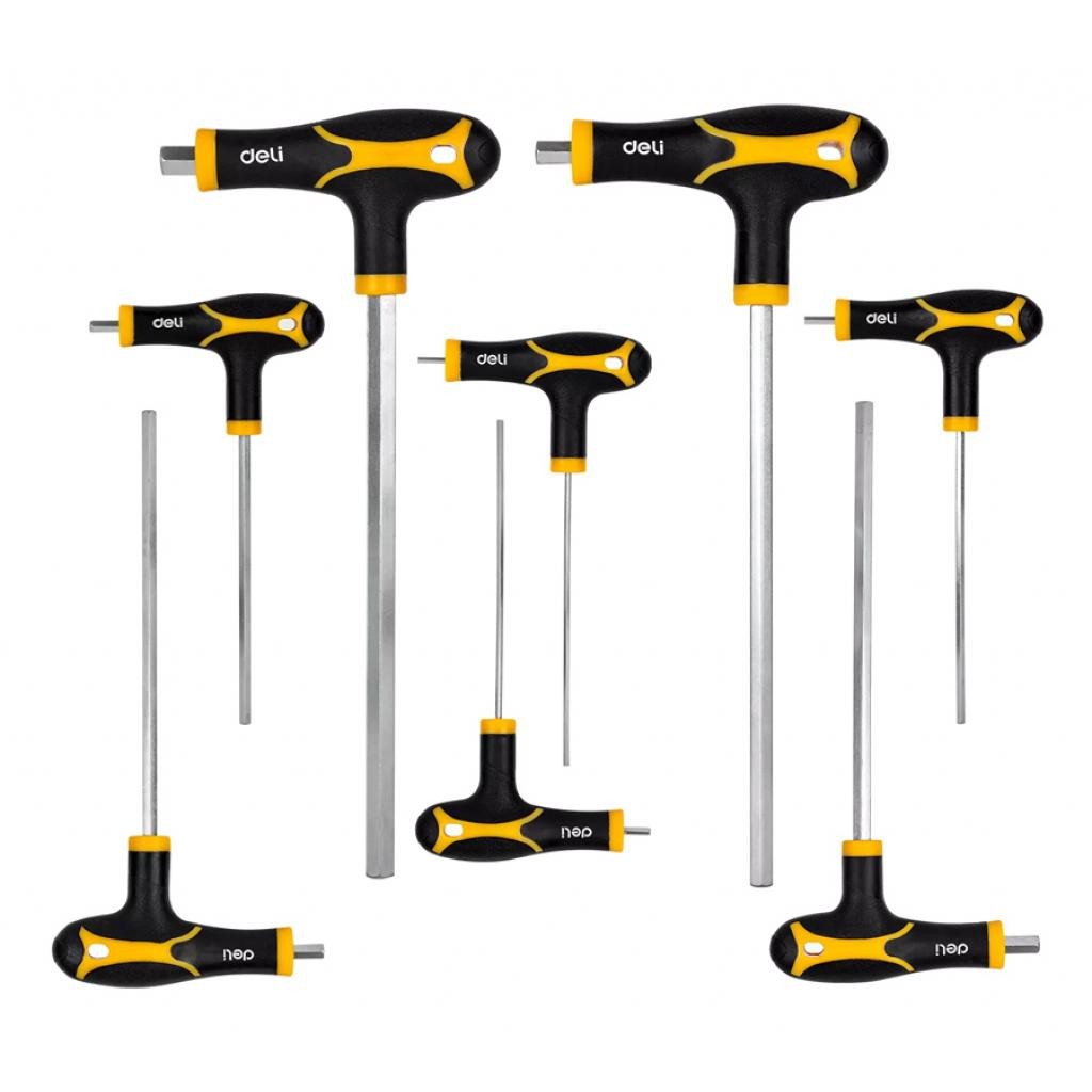 DELI 8Pcs T-type Flat End Hex Key DL233208