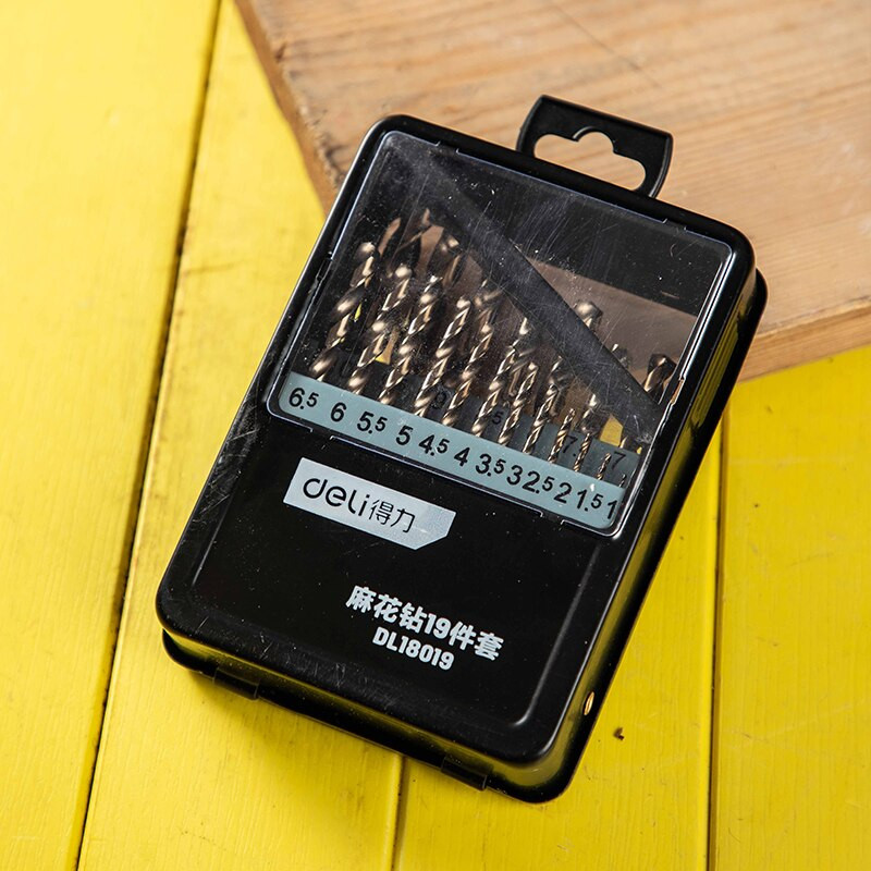 Deli 19Pcs 1-10mm Drill Bits Set DL18019