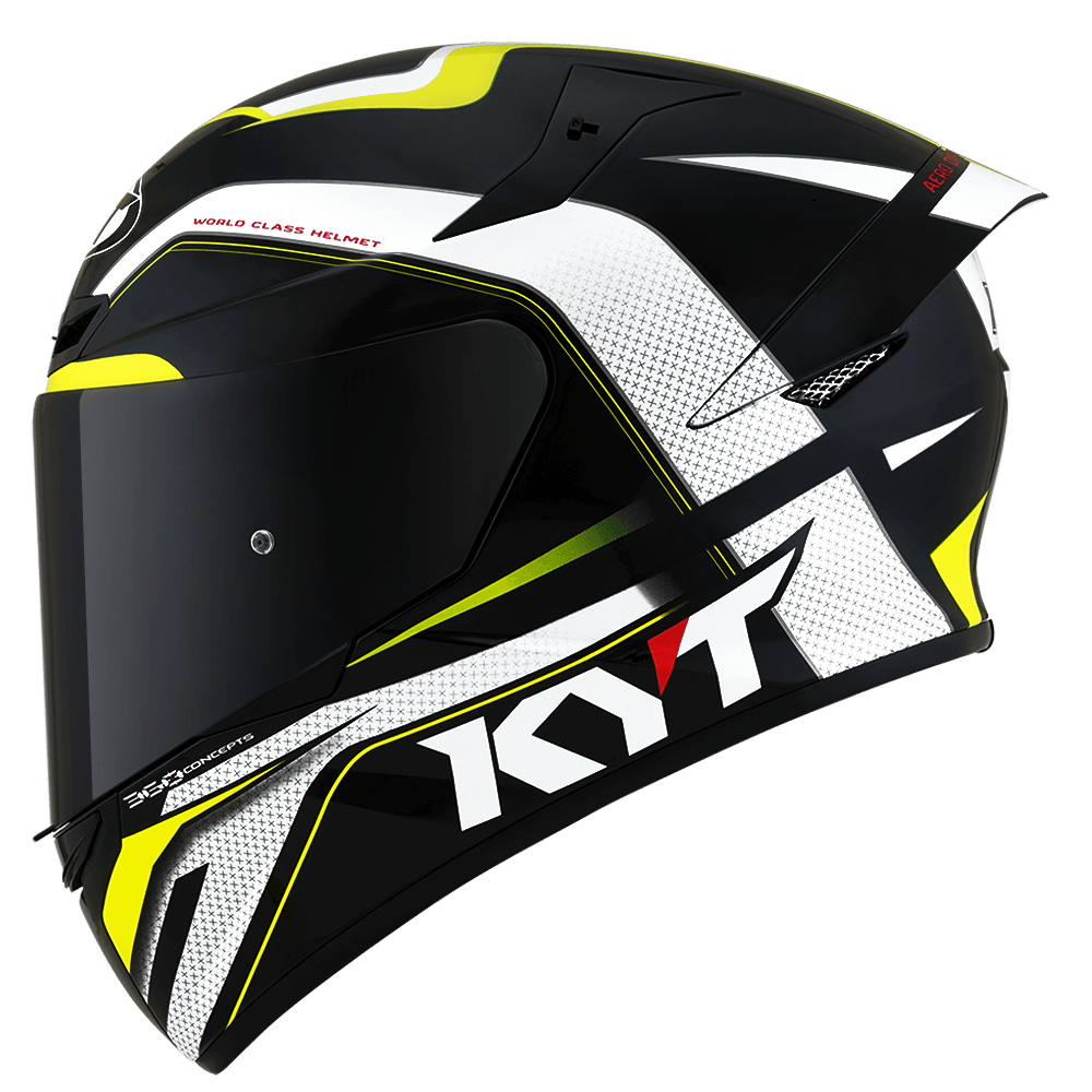 KYT Helmet- Grand Pix Black Yellow