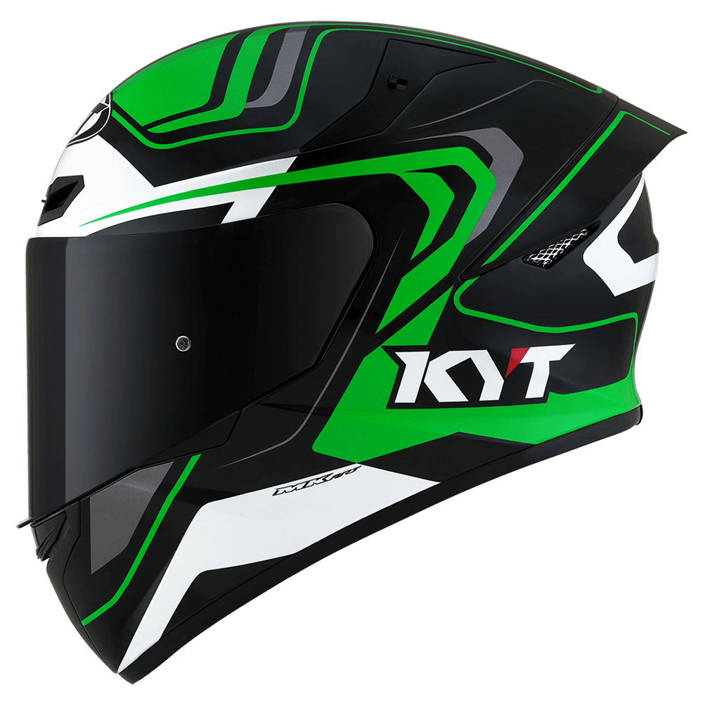 KYT Helmet- Overtech Black Green