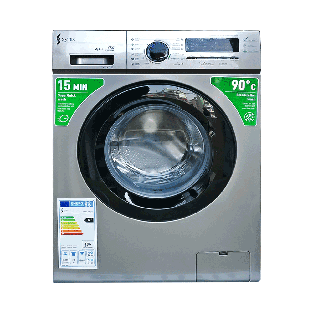 Syinix 7Kg Front Load Fully Automatic Washing Machine WMFL4712S