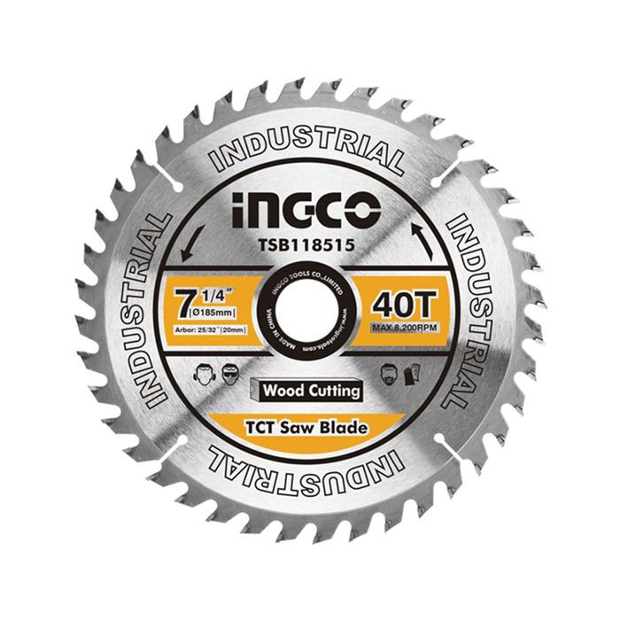 Ingco 185mm (7-1/4") TCT Saw Blade TSB118515