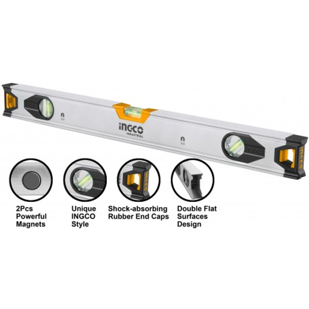 Ingco 40cm Spirit level with powerful magnets HSL38040M
