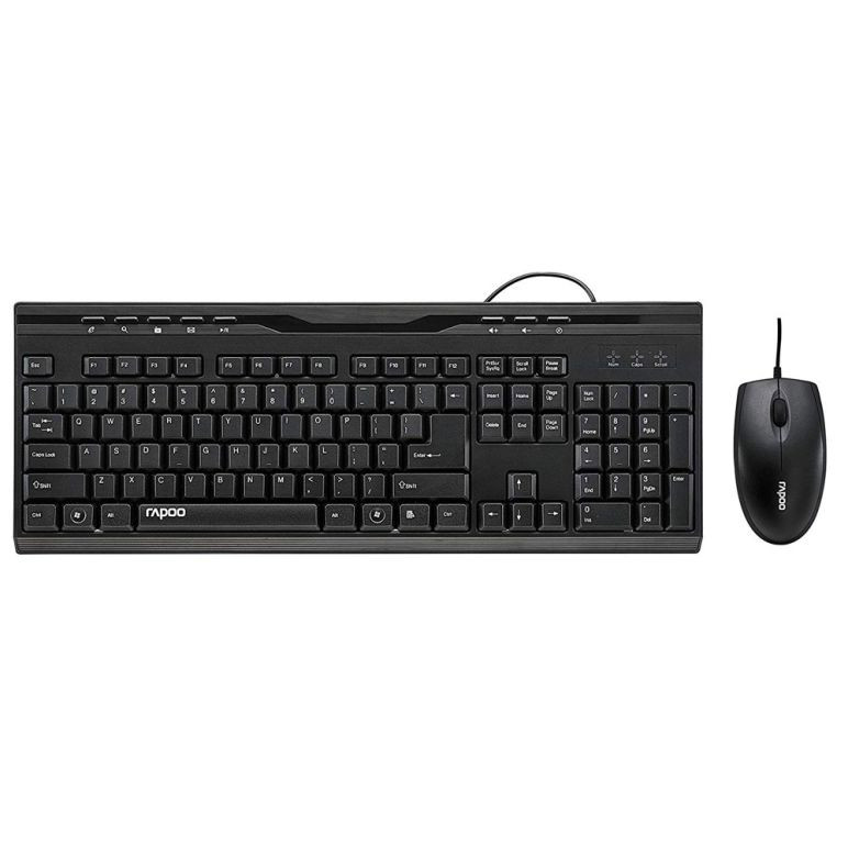 Rapoo NX1710 Optical Mouse & Keyboard Combo US Black (16470)