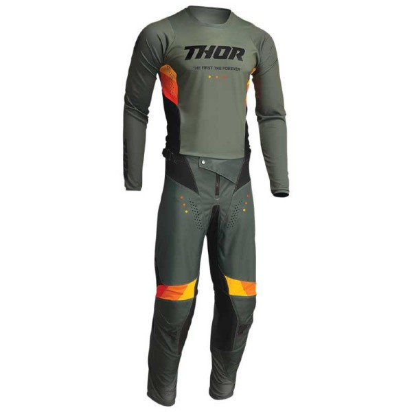 Thor Pulse React Army/Black Riding Jersey