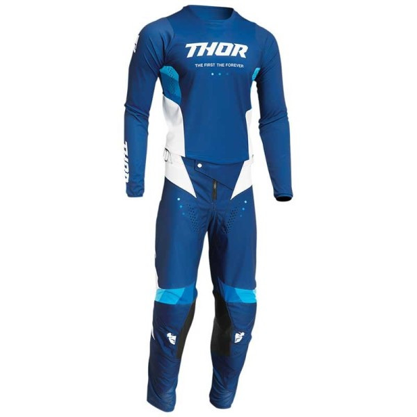 Thor MX Pulse React Navy White Riding Jersey