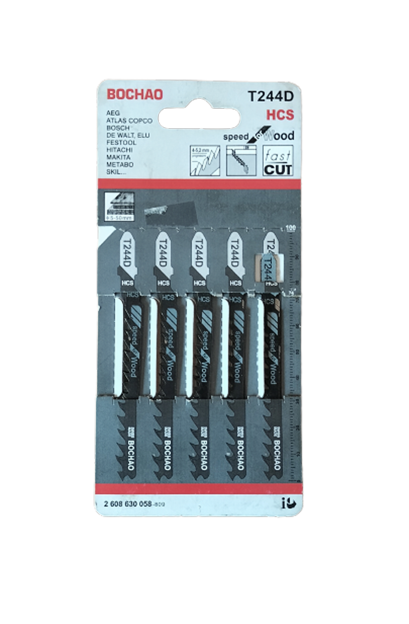 Bachao 5pcs Jig saw blade for wood T244D