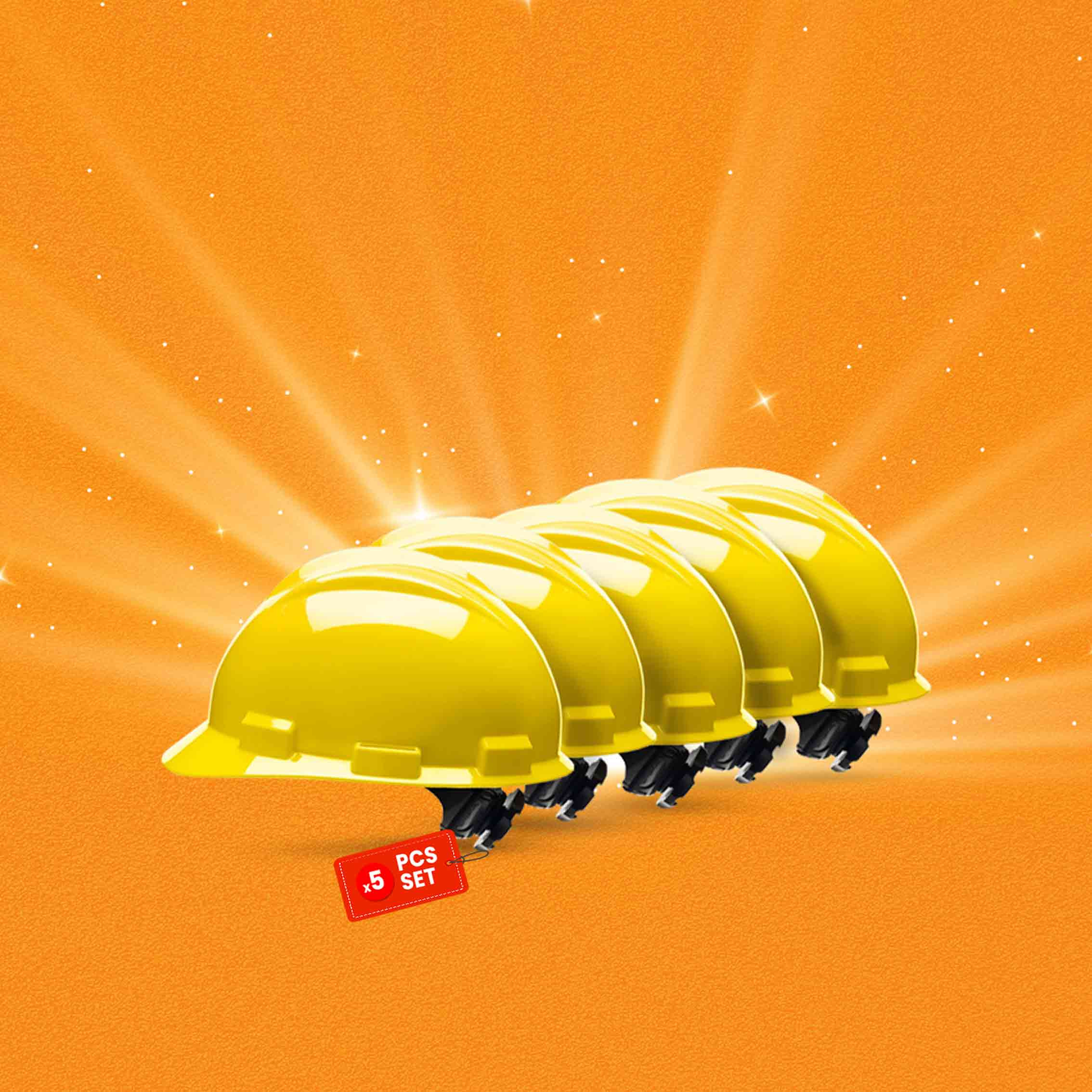 Combo Deal of 5Pcs Safety Helmet