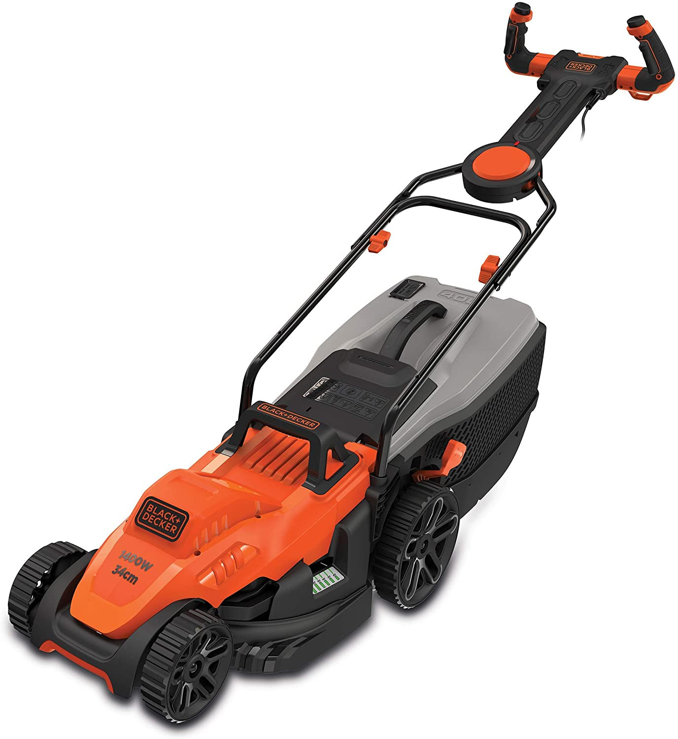 Black+Deckers 1400W 34cm Easysteer Lawnmower BEMW461ES-GB