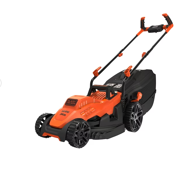 Black+Deckers 34cm 1400W Mower with Ergonomic Handle Design BEMW461BH-GB