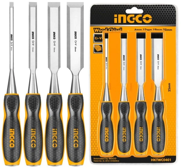 Ingco 4 Pcs Wood Chisel Set HKTWC0401