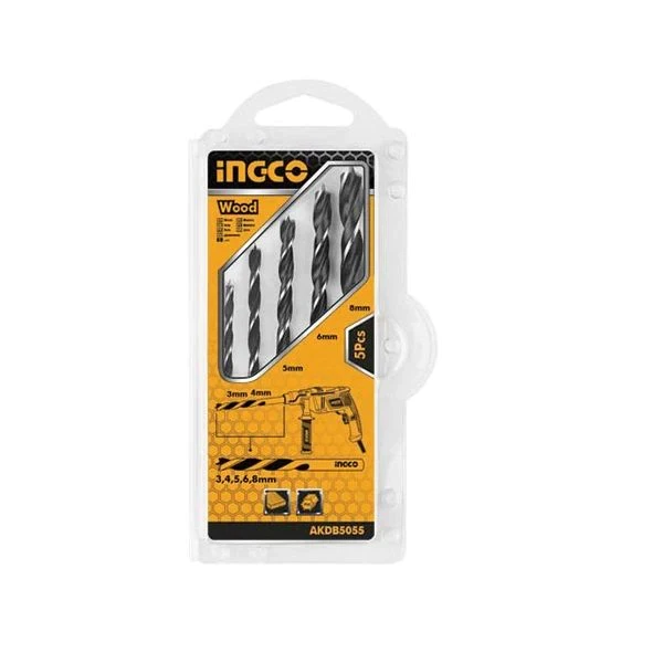 Ingco 5Pcs Wood Drill Bits Set AKDB5055