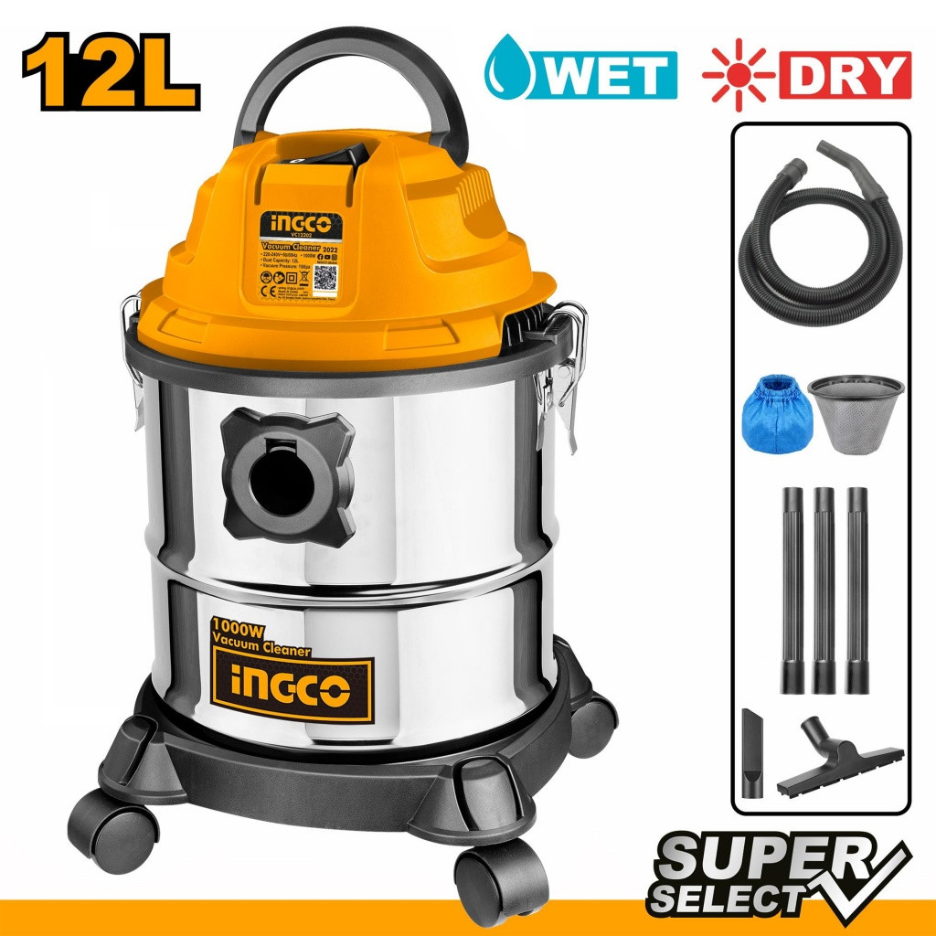 Ingco 12L Wet & Dry Vacuum Cleaner VC12202