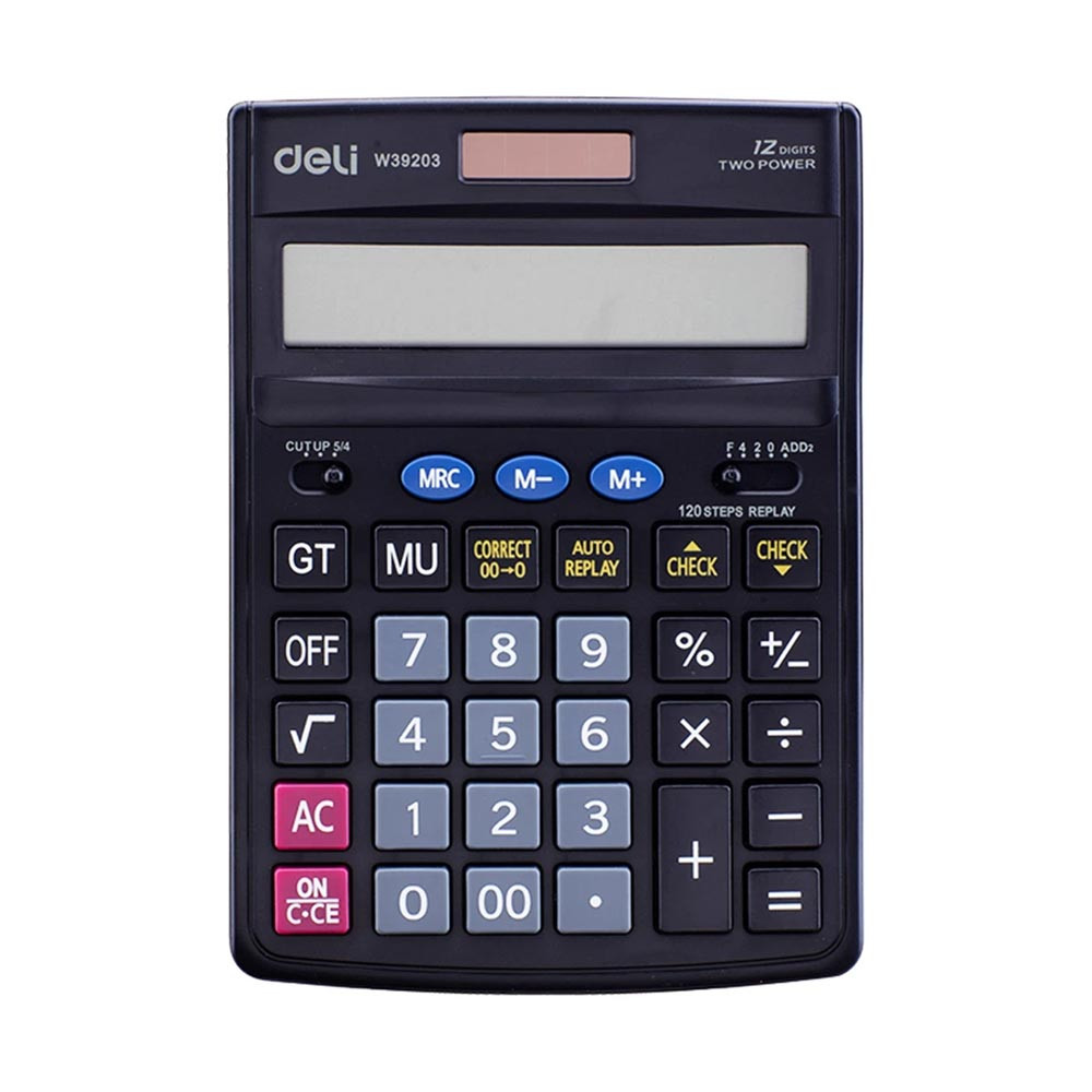 Deli 12 Digit 120-Check Calculator E39203