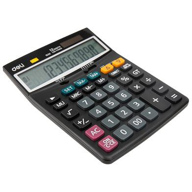 Deli 12 Digit Calculator-Black E1630