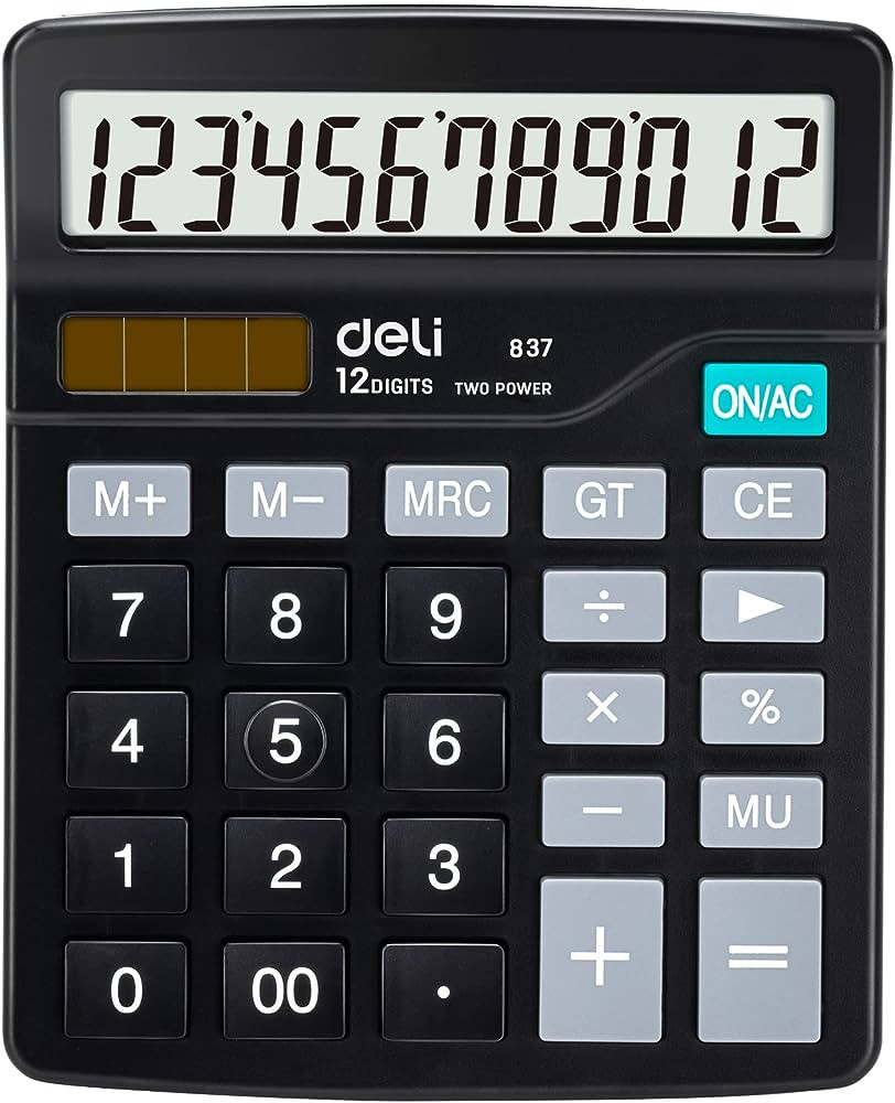 Deli 12 Digit Standard Function Desktop Calculator 1589