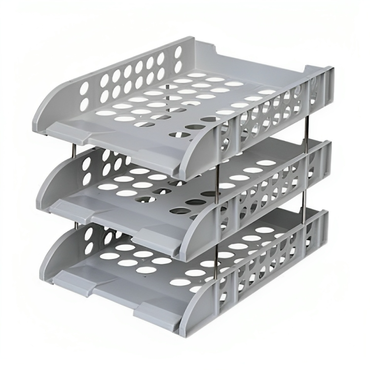 Deli 3 Drawers Grey Document Tray E9215