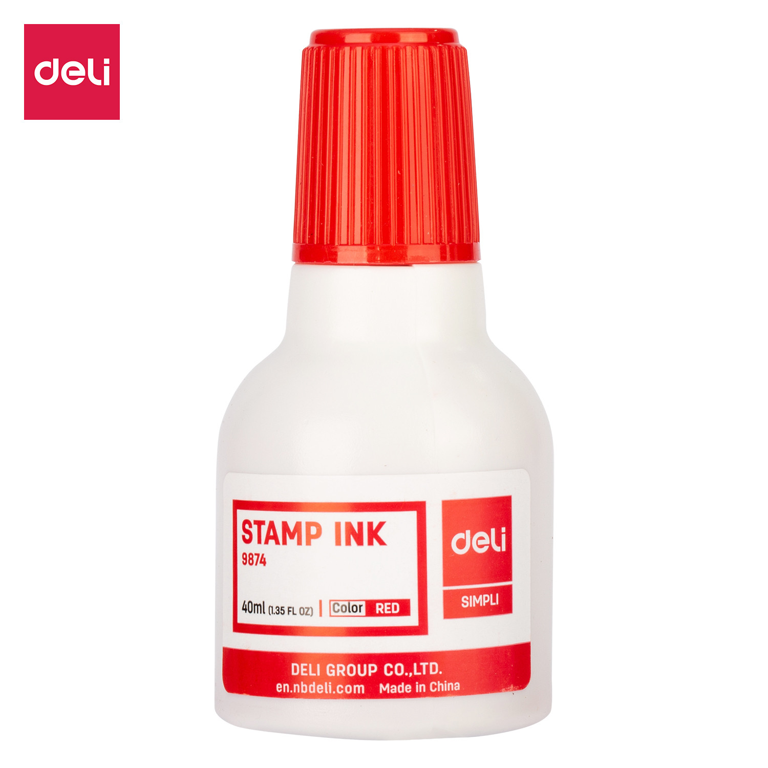 Deli 40ml Red Stamp Ink E9874
