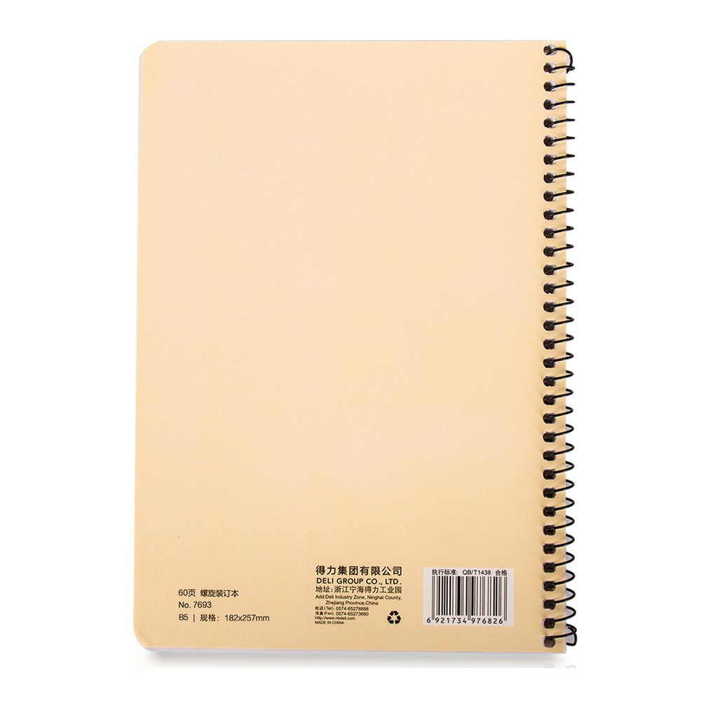 Deli 80 Sheets B5 Spiral Notebook 7694