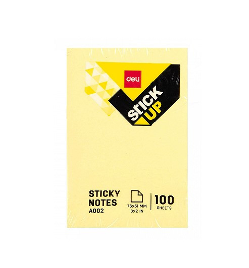 Deli 3x2" Yellow Sticky Note A00253