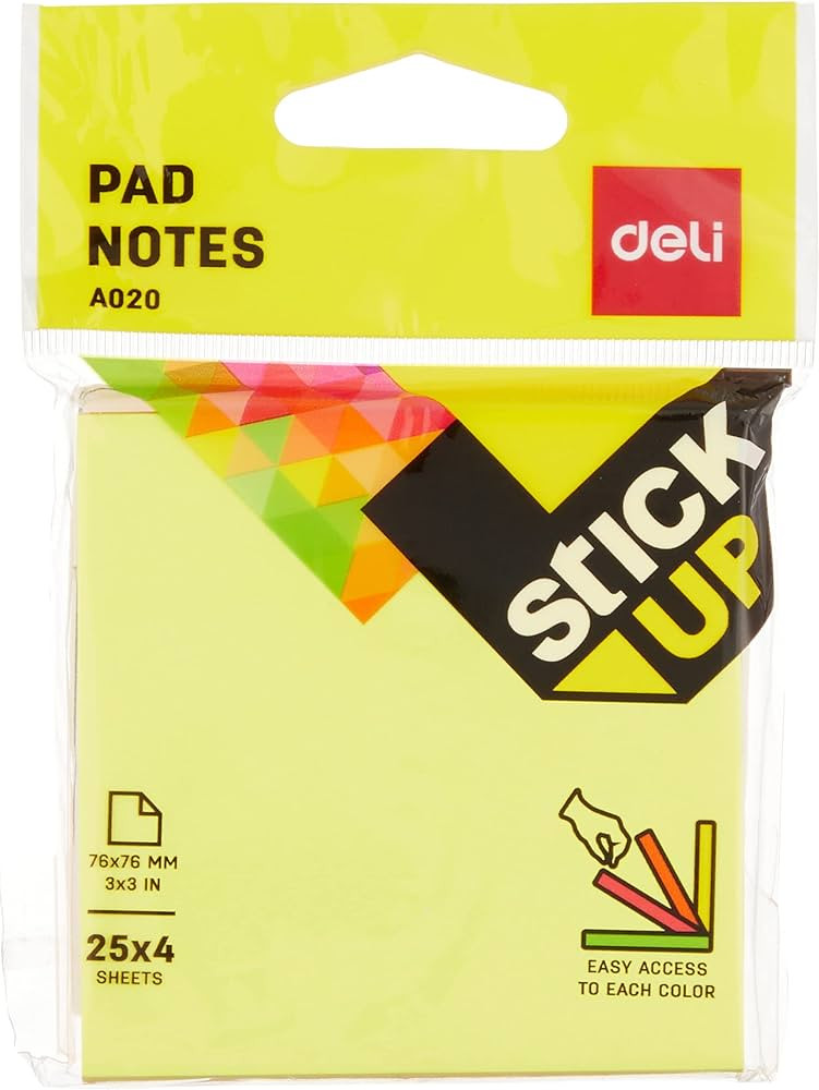 Deli 76 x 76mm Flip Sticky Note EA02002