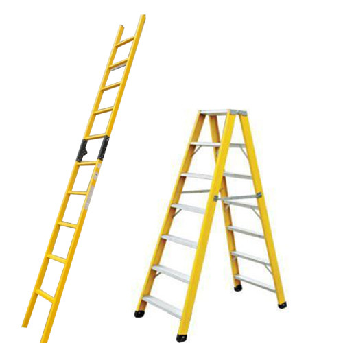 Yellow Chinese Long Folding Ladder