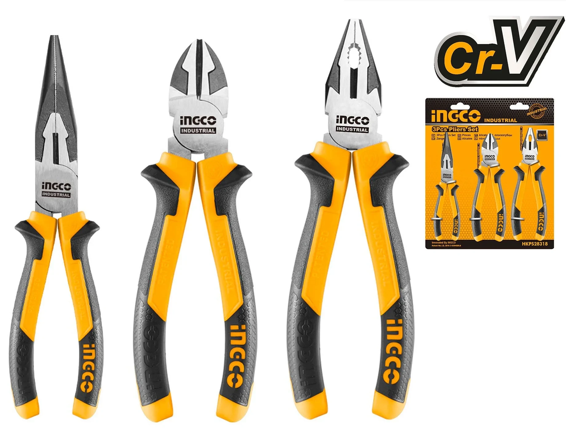 Ingco 3 Pcs Pliers Set HKPS28318