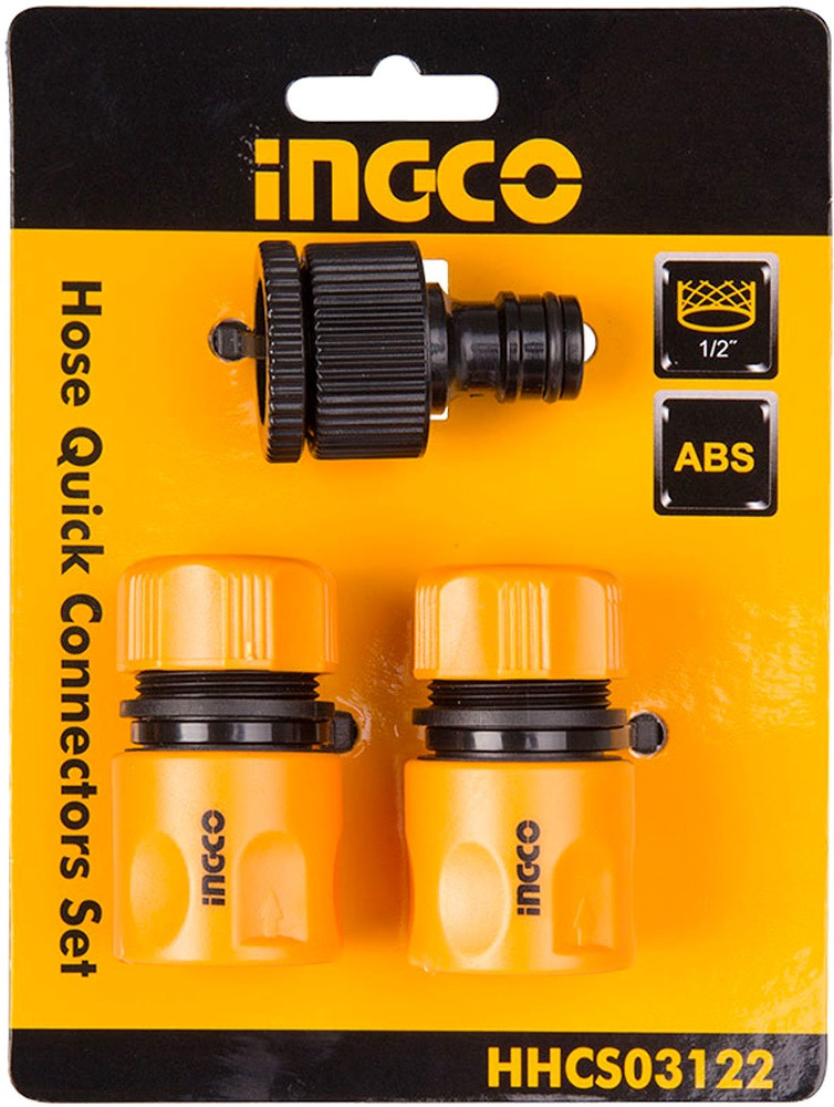 Ingco 3Pcs Hose Quick Connectors Set HHCS03122