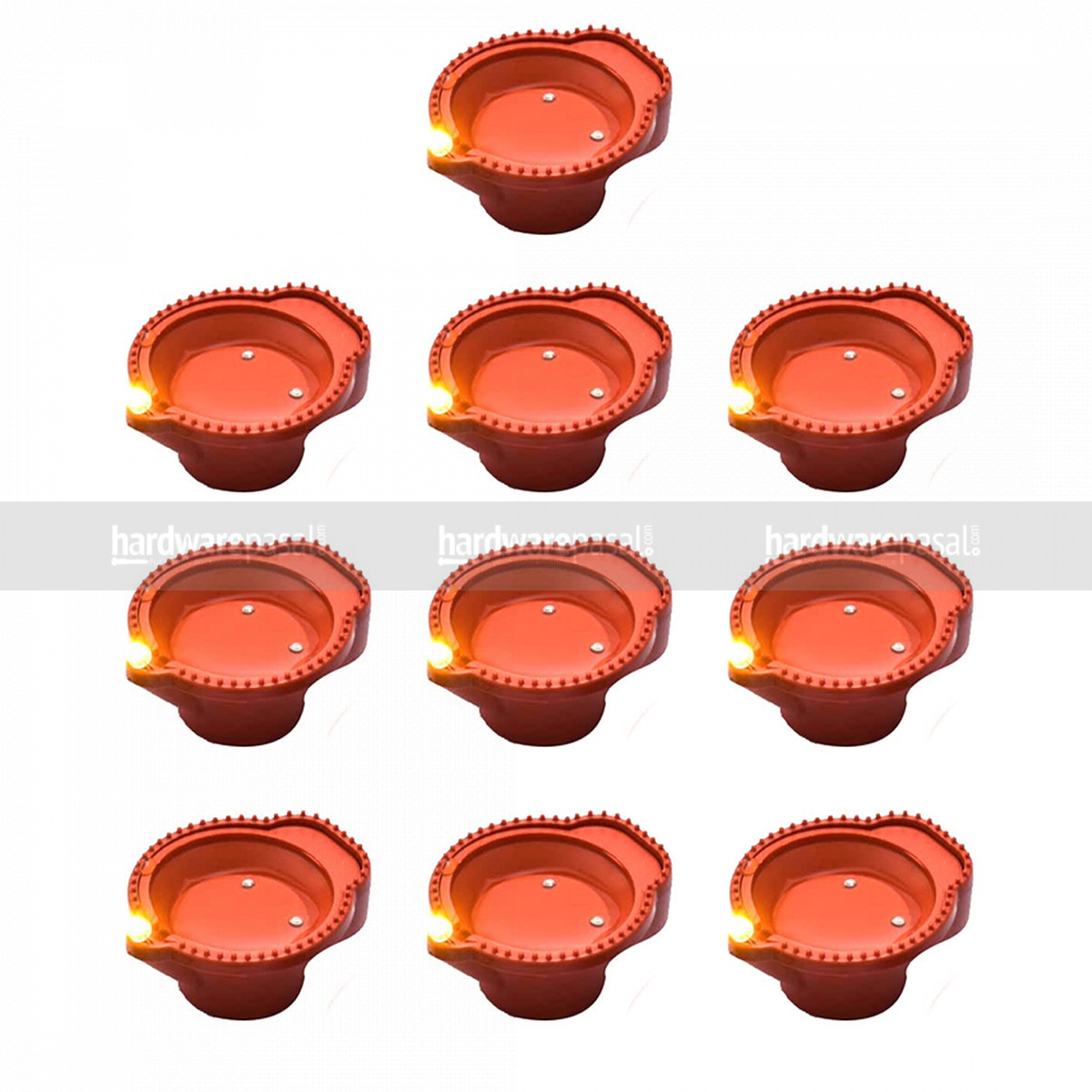 Combo Deal of 10Pcs Brown Diya Light
