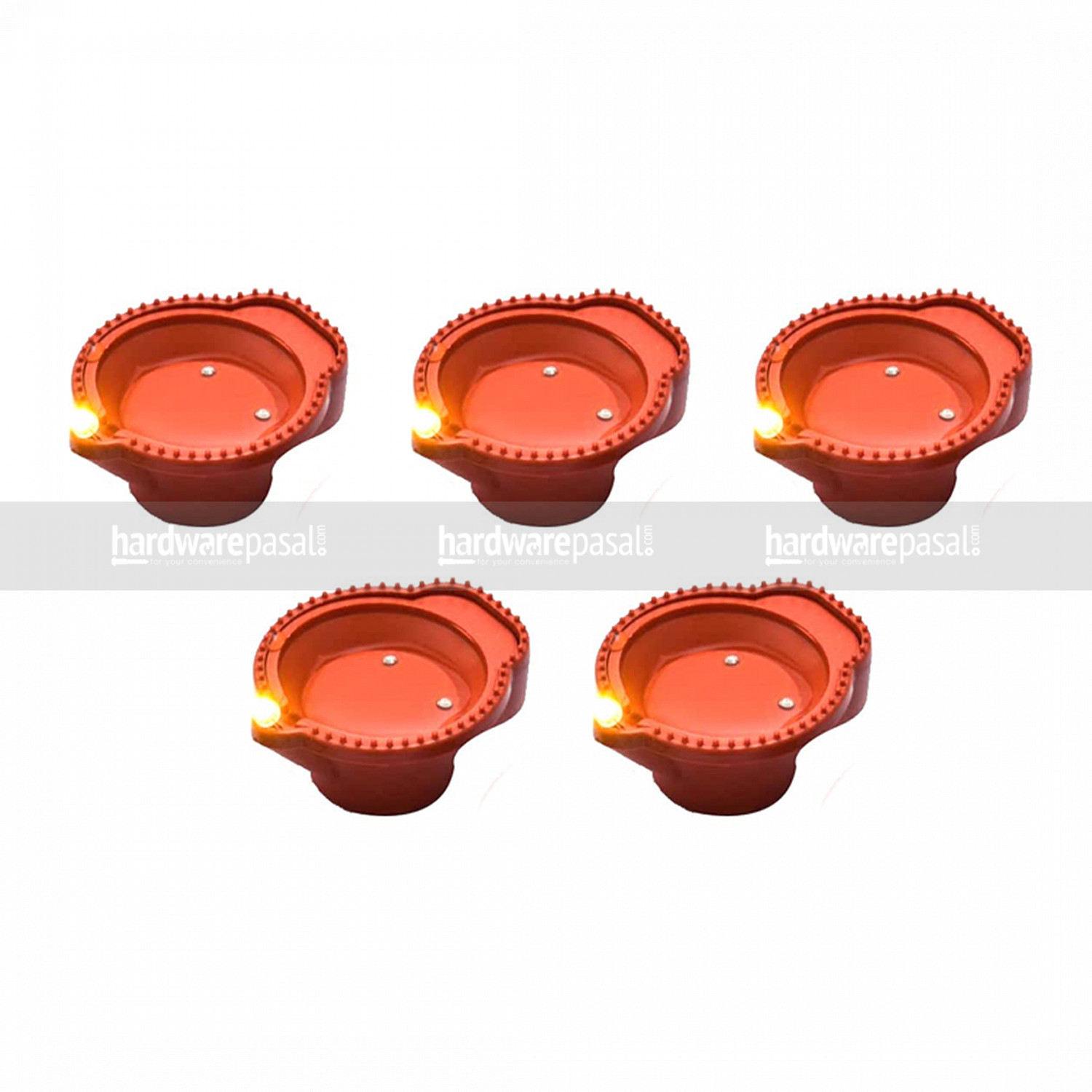 Combo Deal of 5 Pcs Brown Diya Light