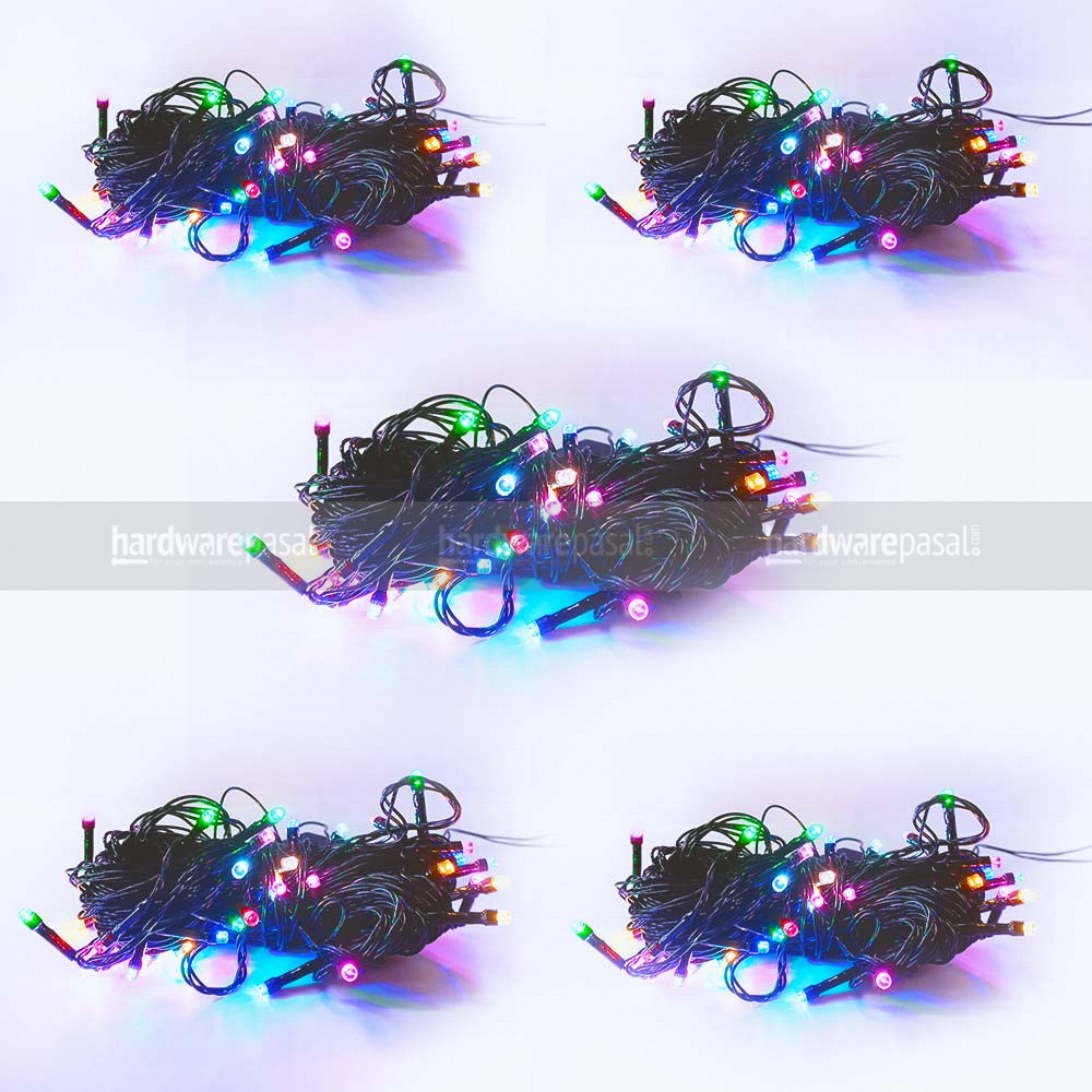 Combo of 5Pcs 10m Multicolor Tihar Light- Medium