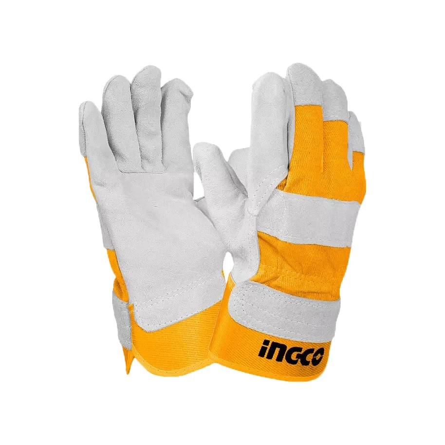 Ingco 10.5" Leather Gloves HGVC01
