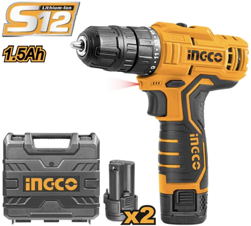Ingco 12V Lithium-Ion Cordless Drill CDLI12208