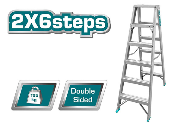 Total 2X6Steps Double Side Ladder THLAD01061