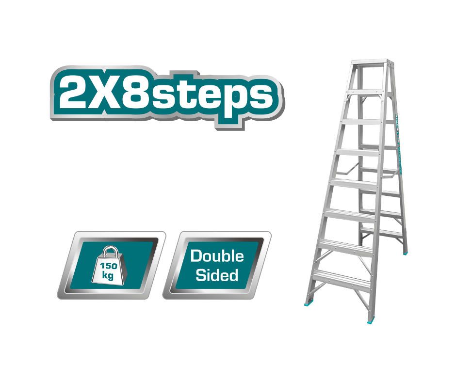 Total 2X8Steps Double Side Ladder THLAD01081