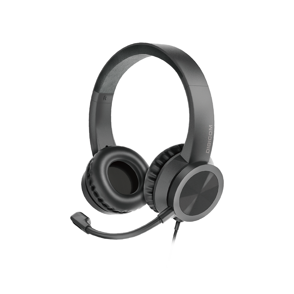 DIGICOM USB Wired Headset With Mic PC-19