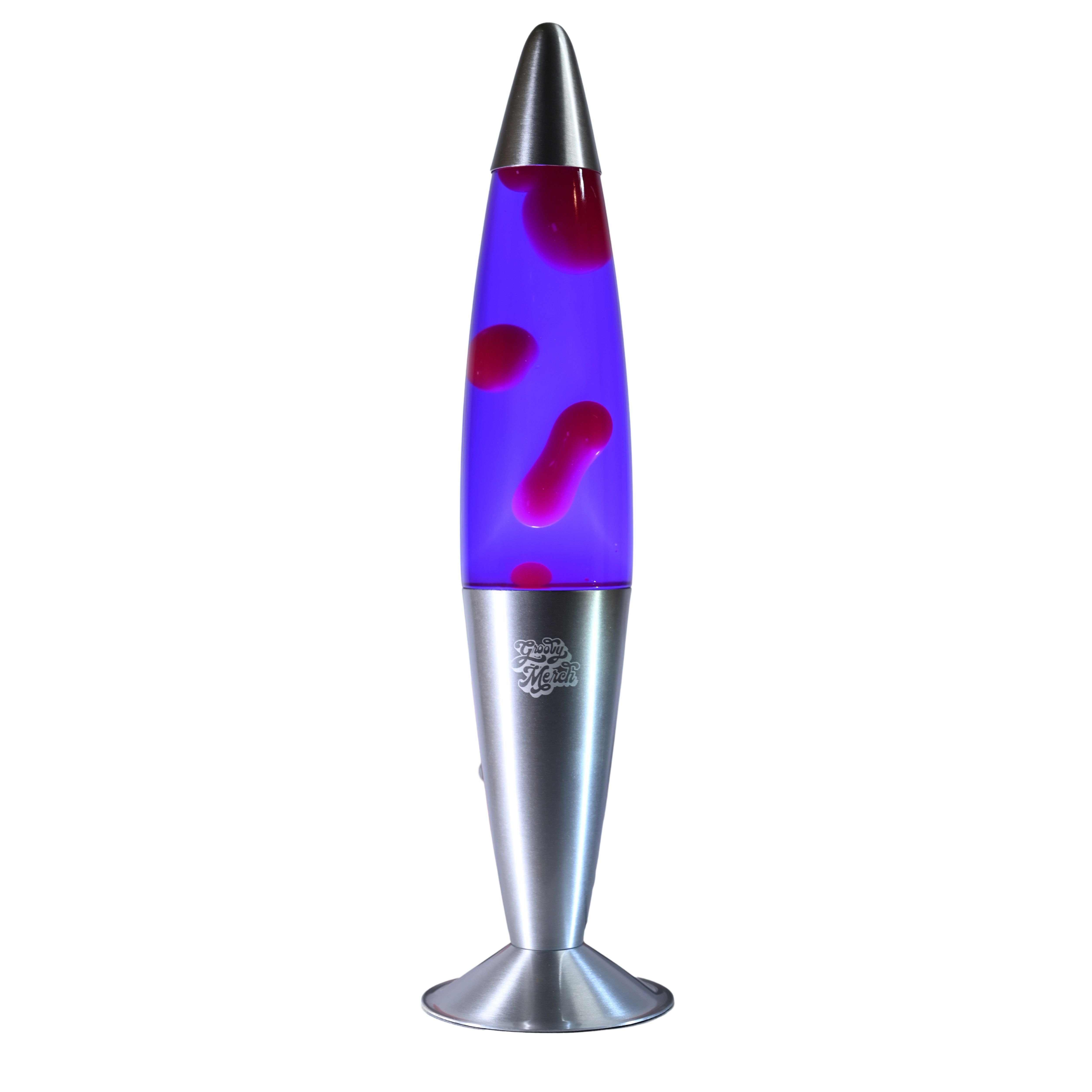 Groovy Merch SA 16.3" Silver Base Lava Lamp- Purple Water & Pink Wax
