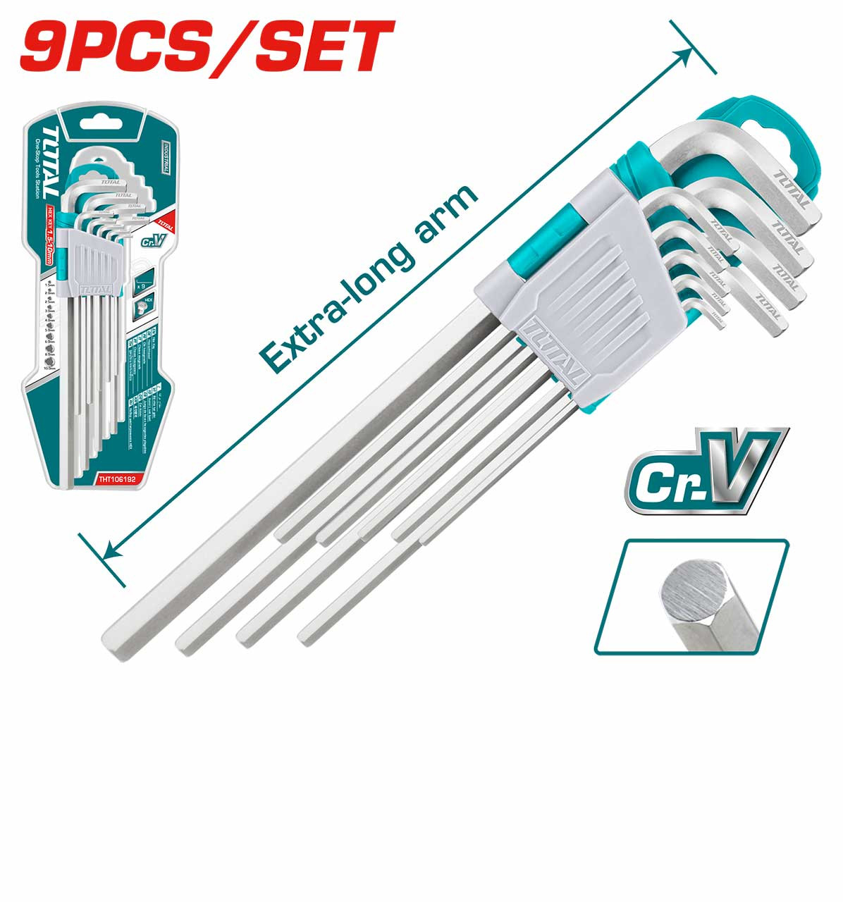 Total 9Pcs Hex Key THT106192