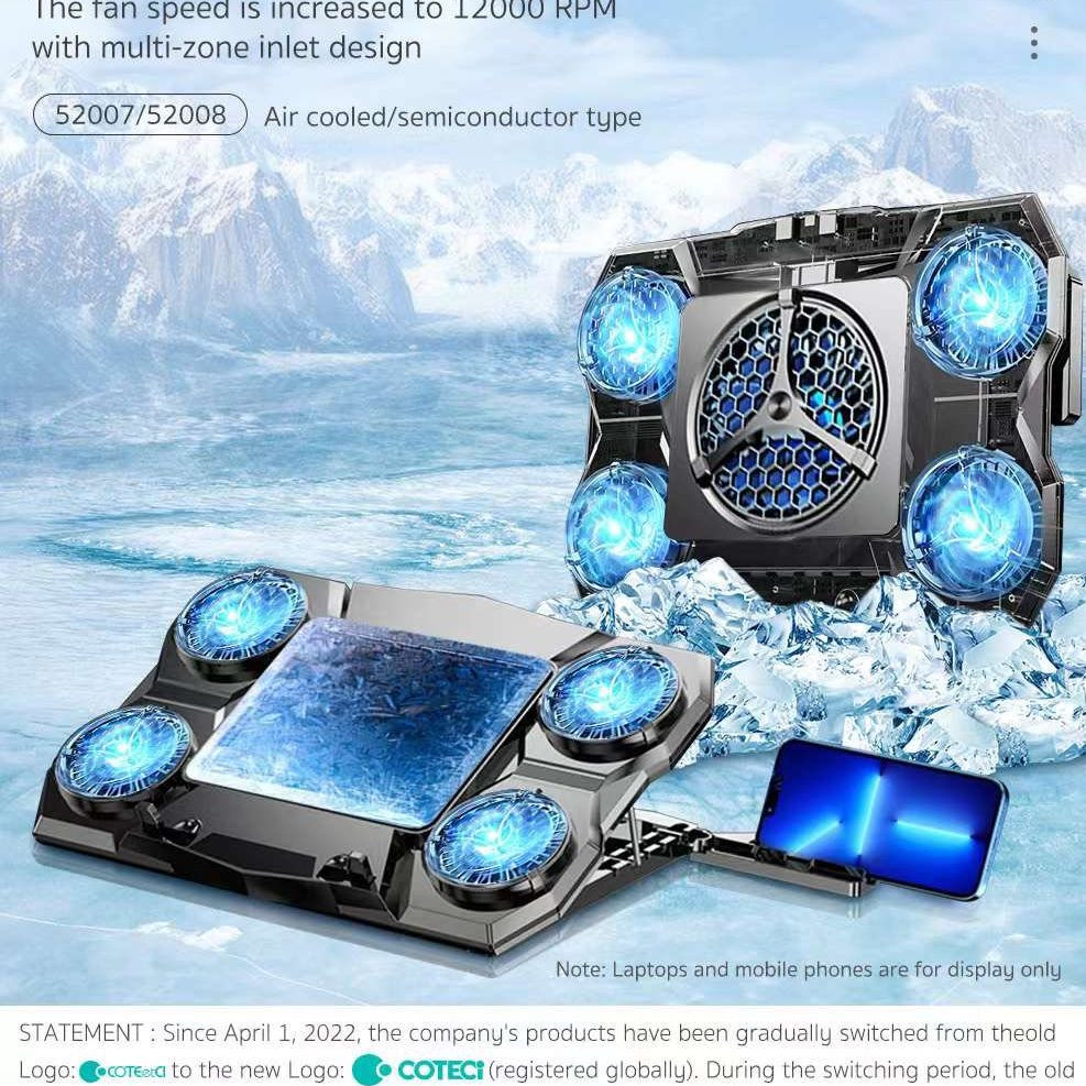 Coteci 12000 RPM/MIN Notebook And Pad Cooling Stand 202309114