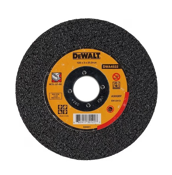 Dewalt 125 x 3 x 22 metal cutting wheel DWA4522