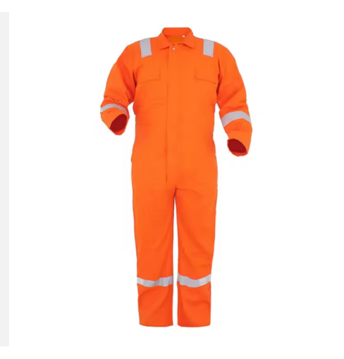 100% Cotton Jacket & Pant with Reflective Tape- Yellow