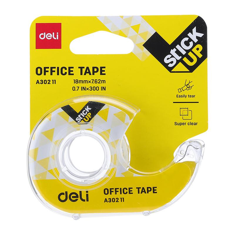 Deli 18mm x 7.62M Super Clear Office Tape EA30211