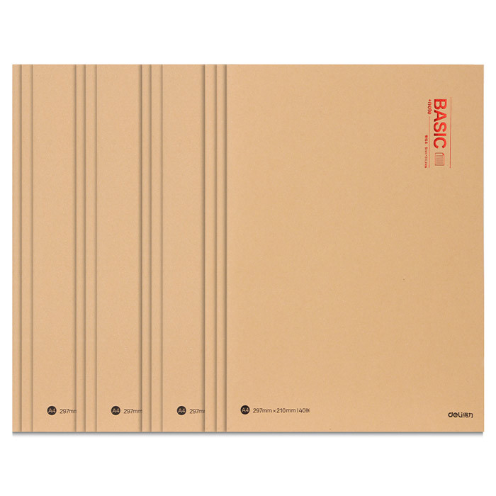 Deli A4 40 Sheet 70GSM 4 Color Sewing Notebook FA440-1