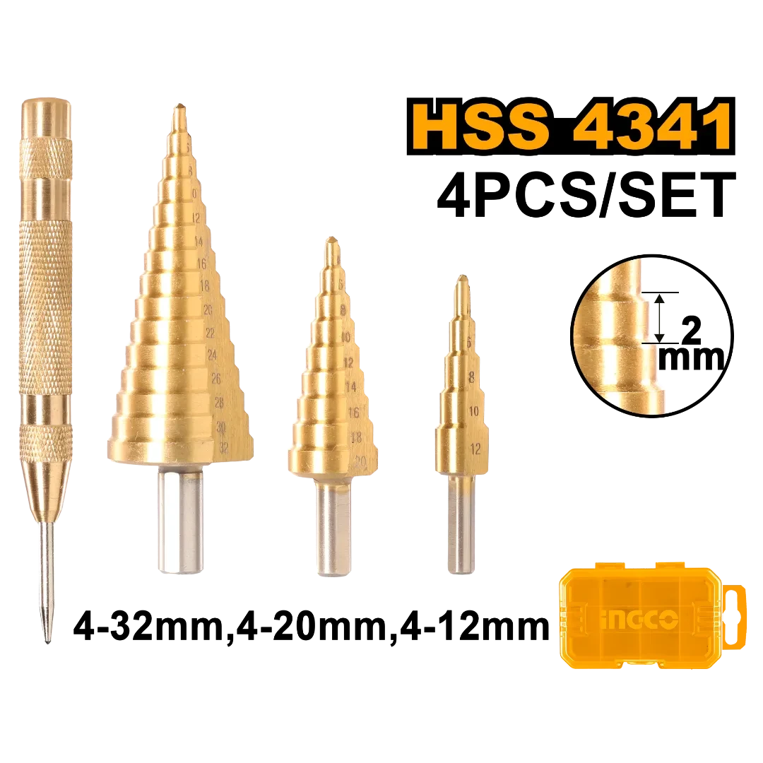 Ingco Step Drill Bit Set AKSDS2041