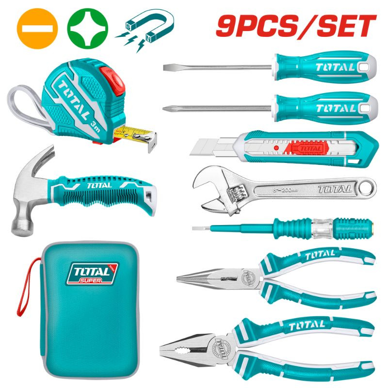 Total 9Pcs Hand Tools Set THKTHP90097
