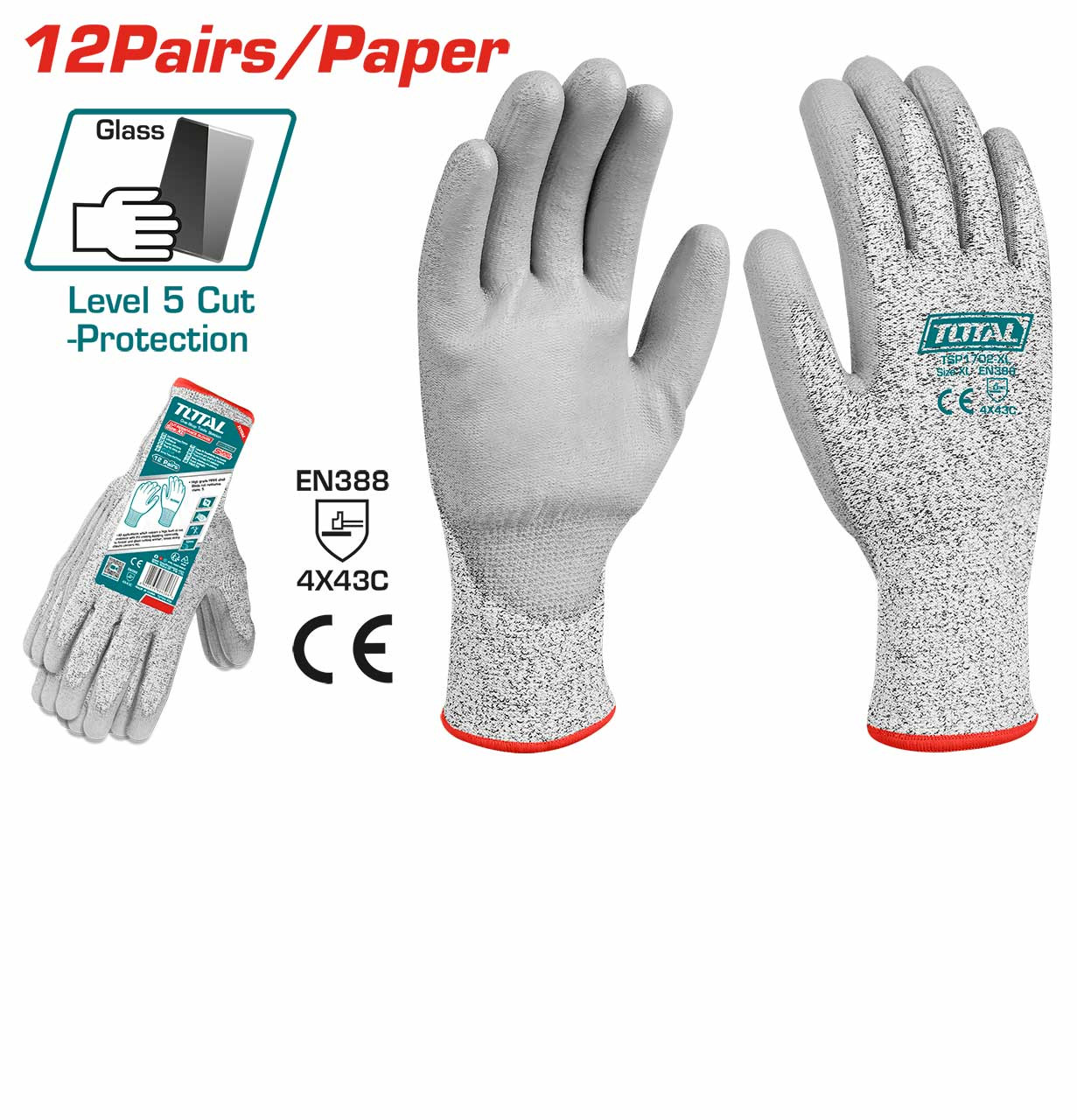 Total Cut Resistance Gloves TSP1702-XL