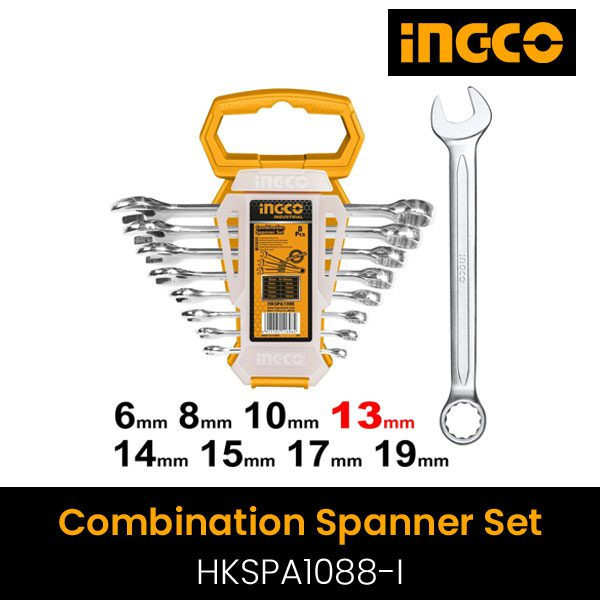 Ingco  8 Pcs Combination Spanner Set HKSPA1088