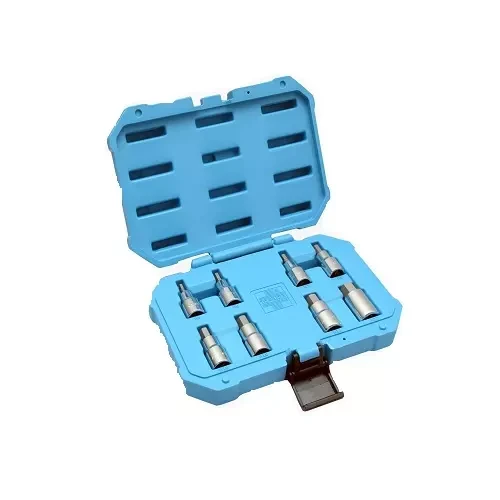 Taparia 1/2 8Pcs Inch Square Drive Hex Bit Socket Set SBSH8